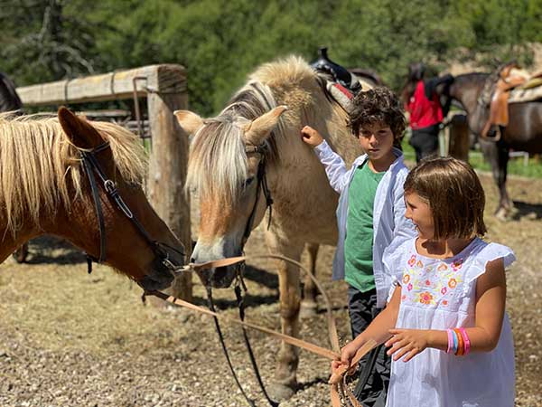 bambini con cavalli